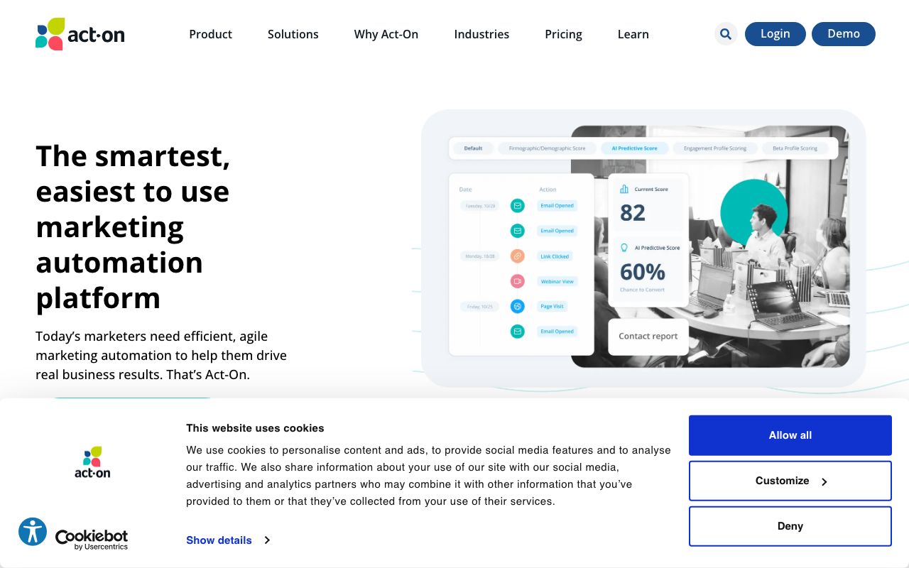 Act-On Software Reviews, Demo & Pricing - 2025 — zrzut ekranu interfejsu