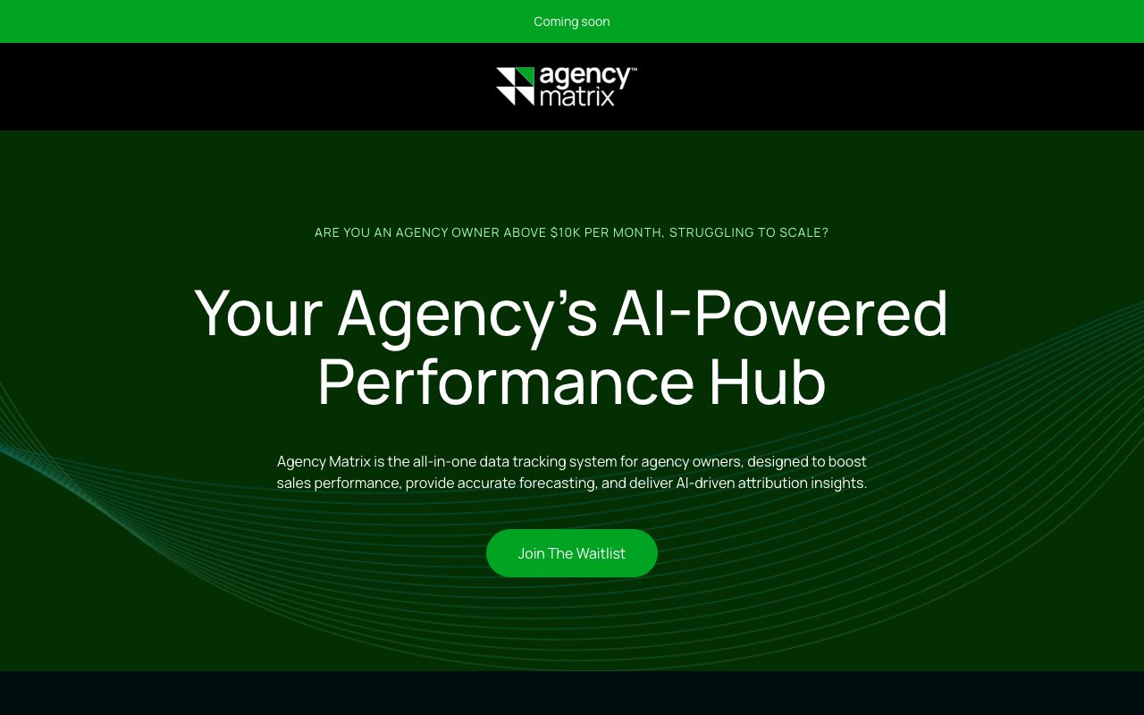 Agency Matrix — zrzut ekranu interfejsu