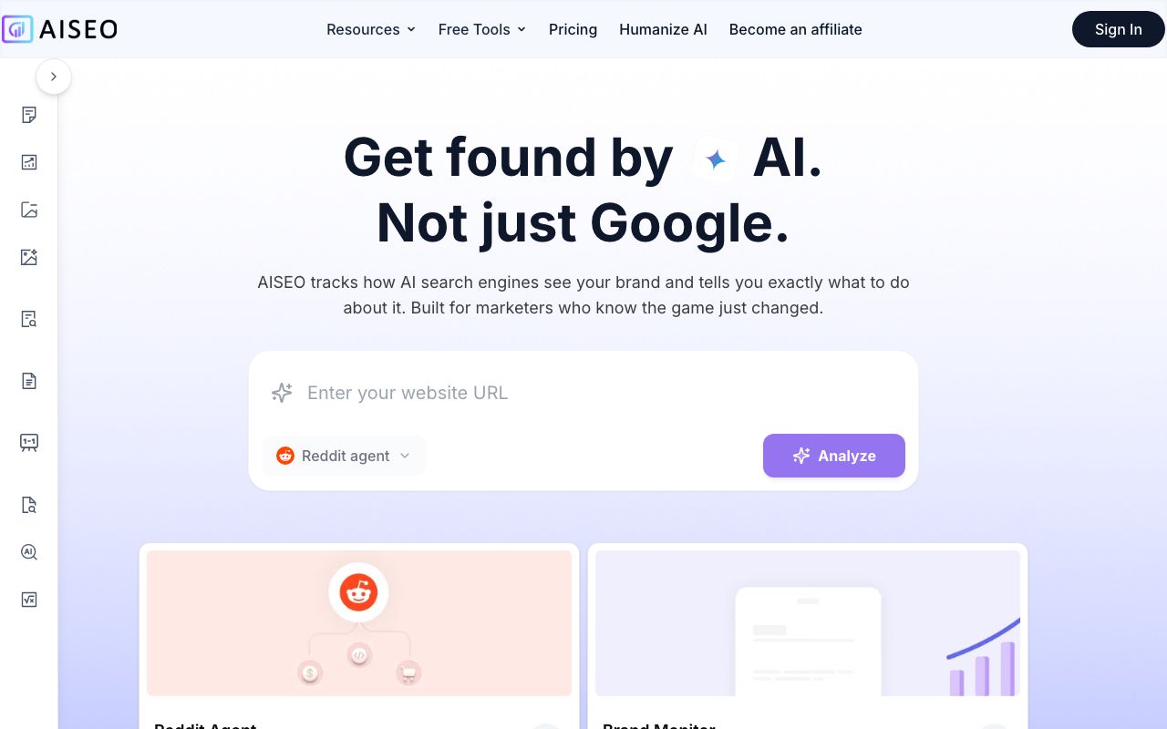 aiseo.ai — zrzut ekranu interfejsu