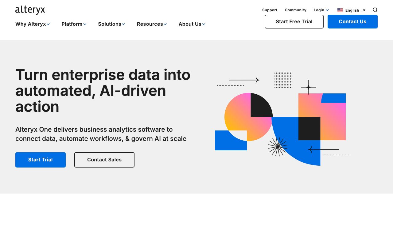 Alteryx Designer — zrzut ekranu interfejsu