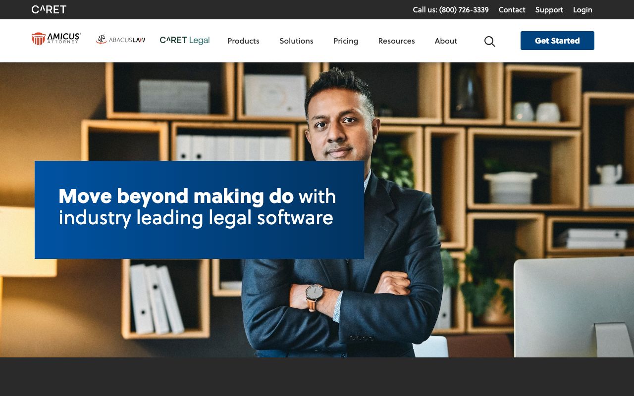 Amicus Attorney — zrzut ekranu interfejsu