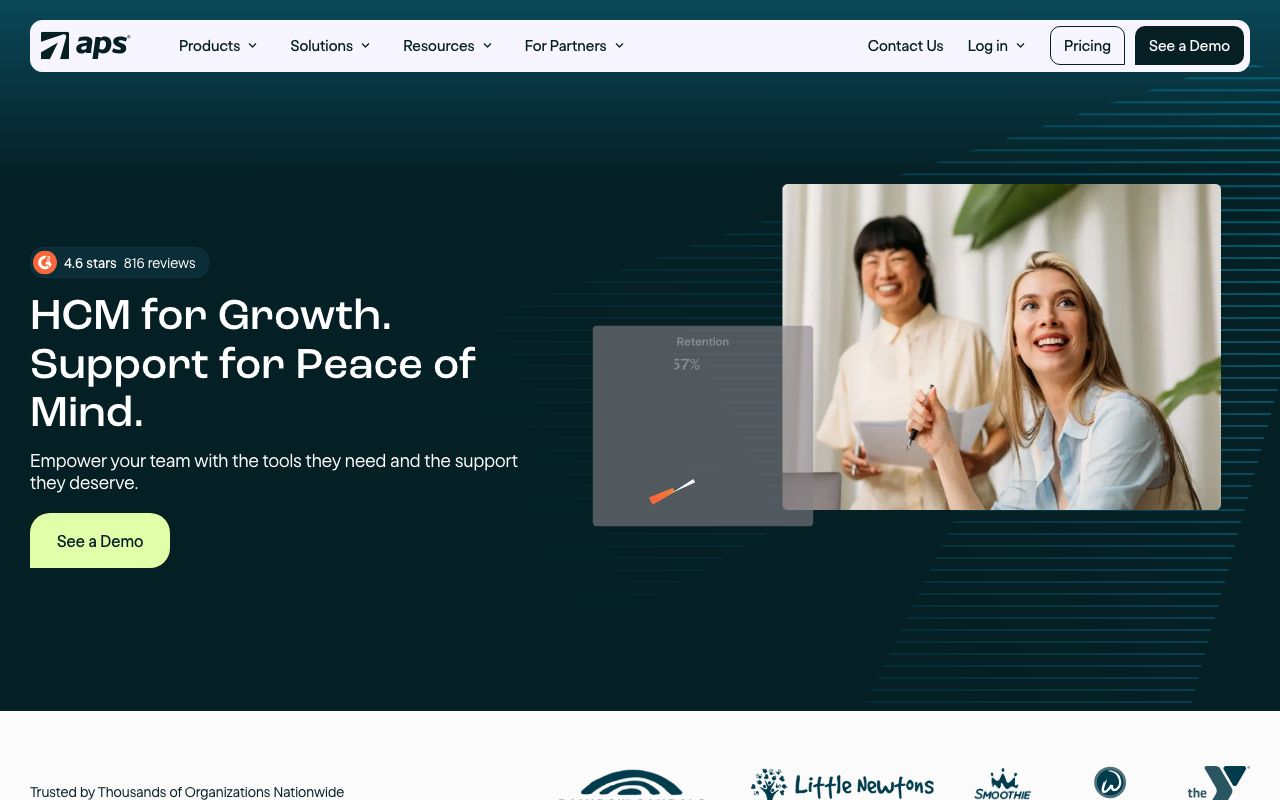 APS Payroll Reviews, Pros and Cons — zrzut ekranu interfejsu