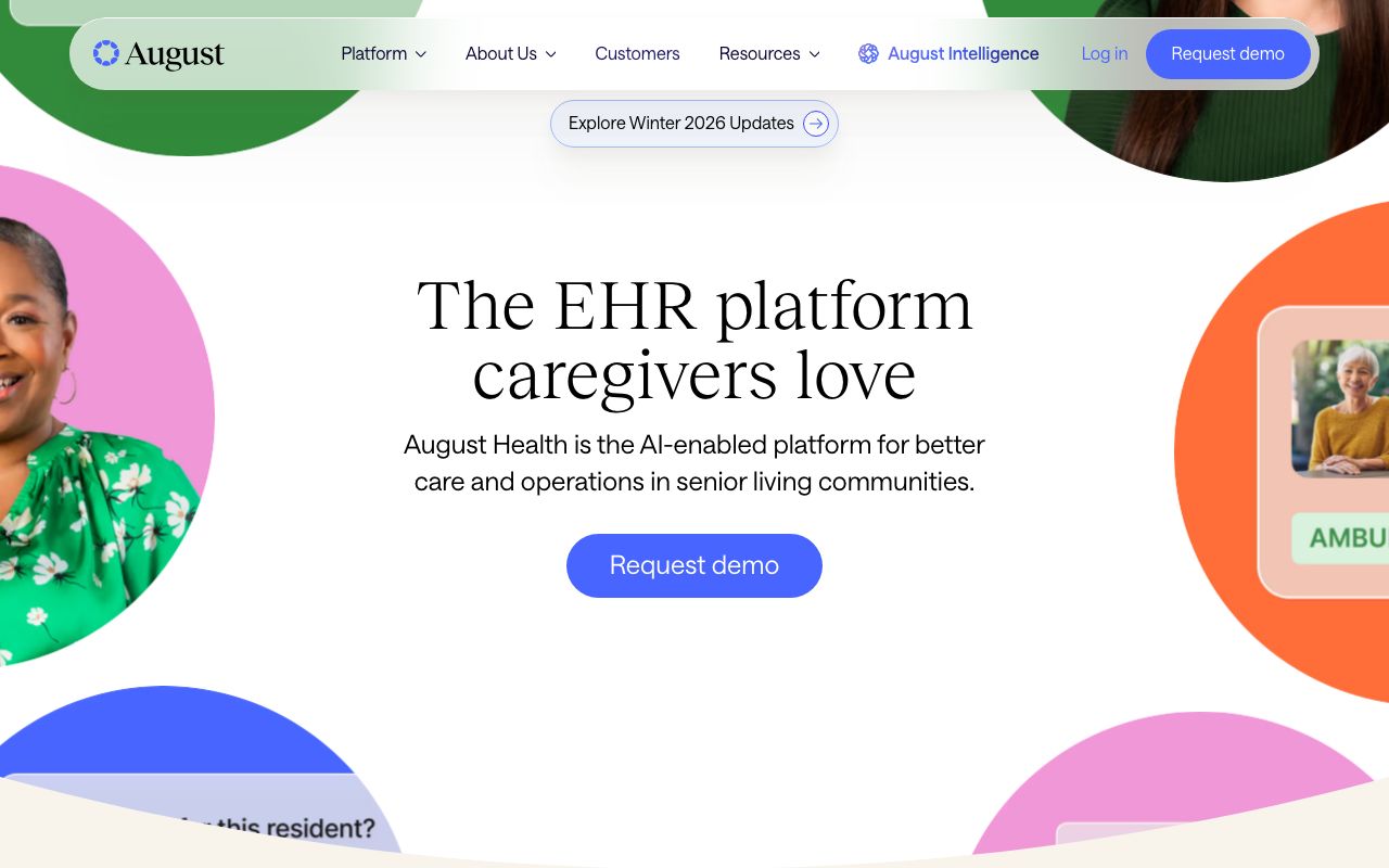 August Health — zrzut ekranu interfejsu