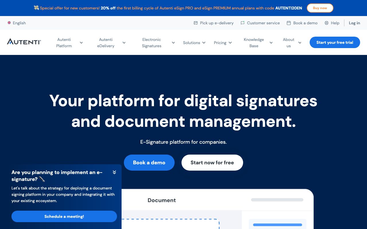 Autenti — zrzut ekranu interfejsu