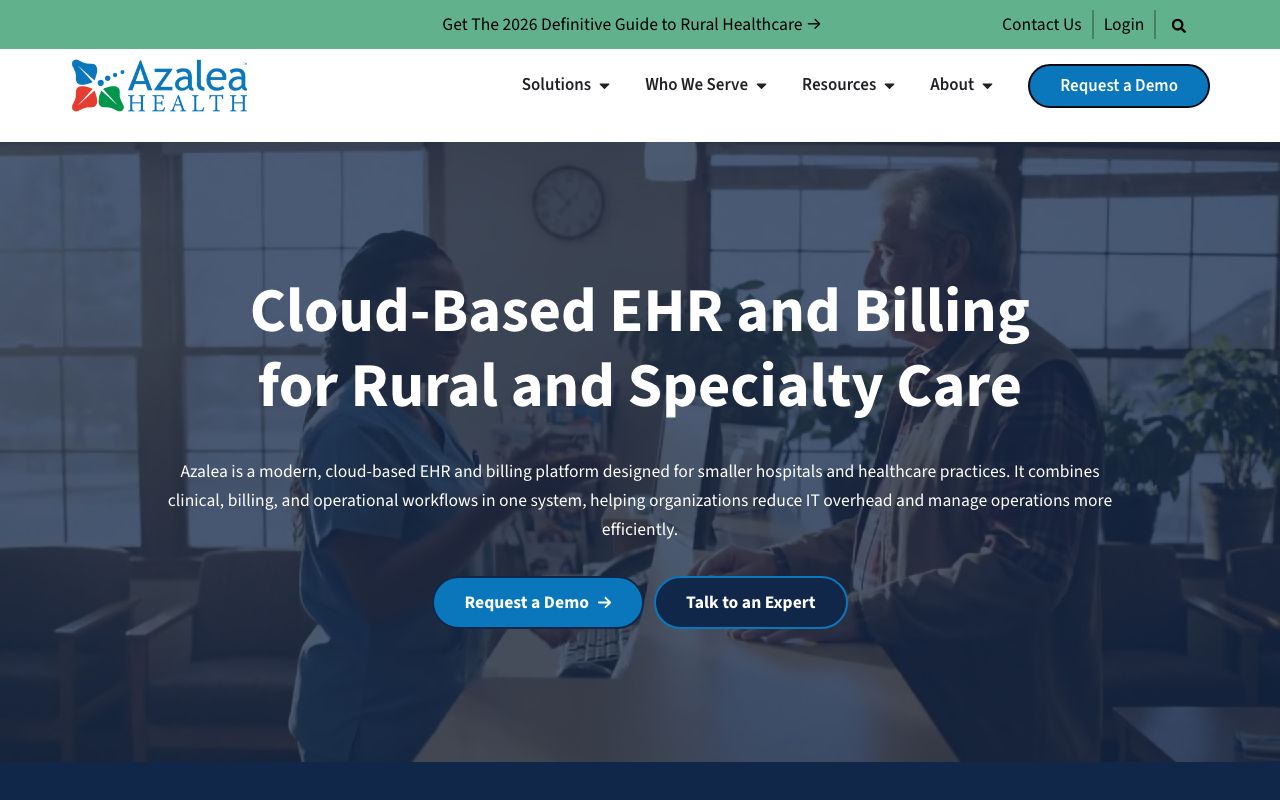 Azalea Health — zrzut ekranu interfejsu