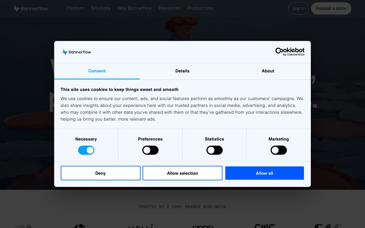 BannerFlow — zrzut ekranu interfejsu