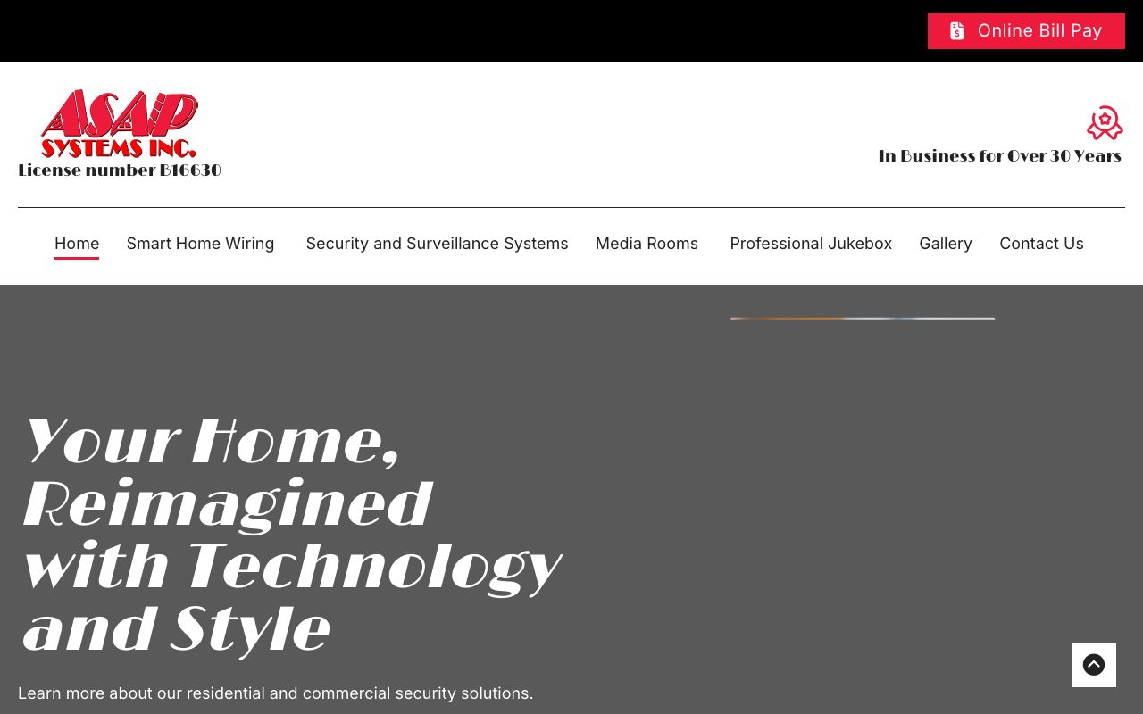 ASAP Systems — zrzut ekranu interfejsu