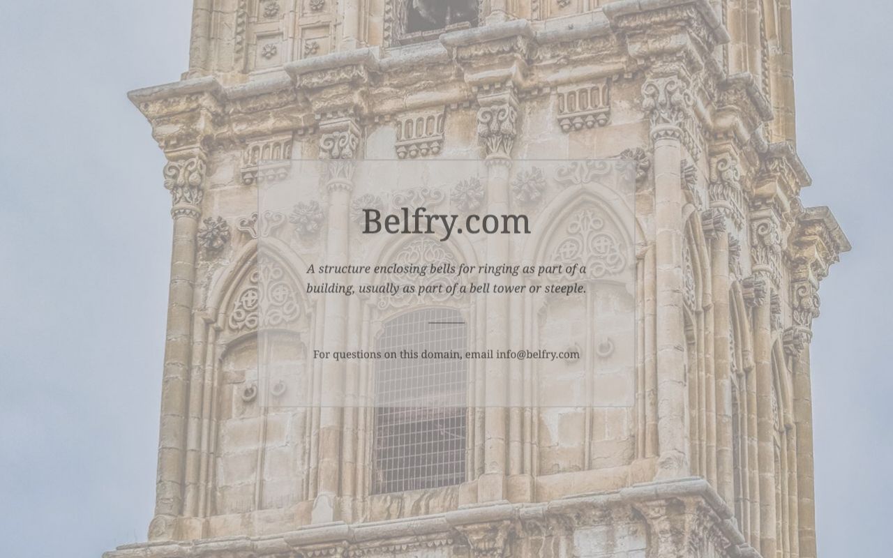 Belfry — zrzut ekranu interfejsu