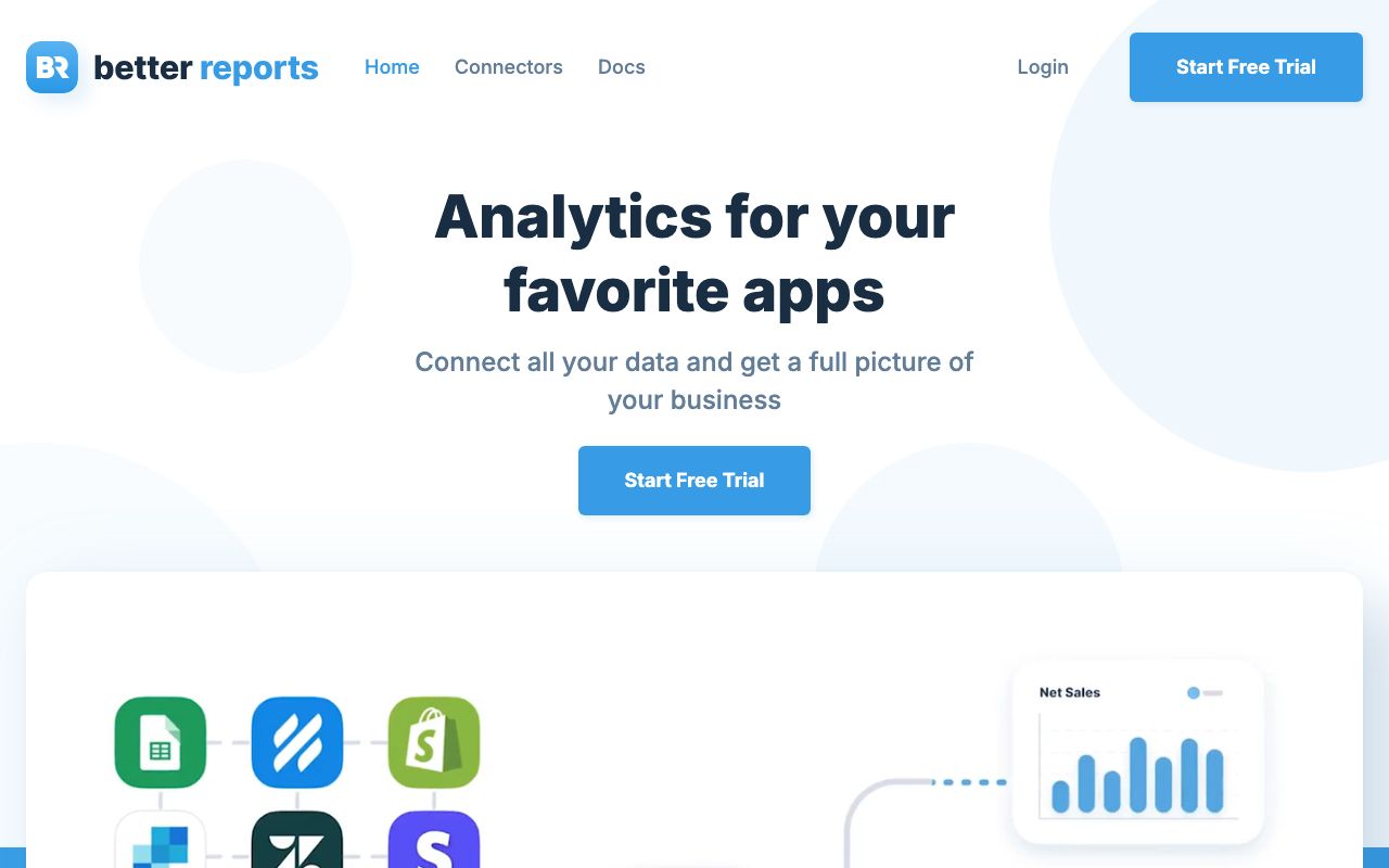 Better Reports — zrzut ekranu interfejsu