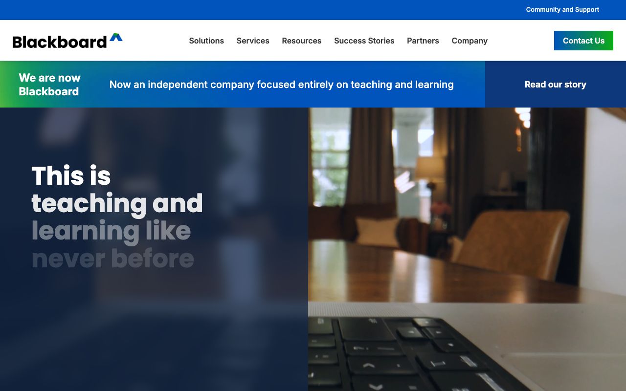 Blackboard — zrzut ekranu interfejsu