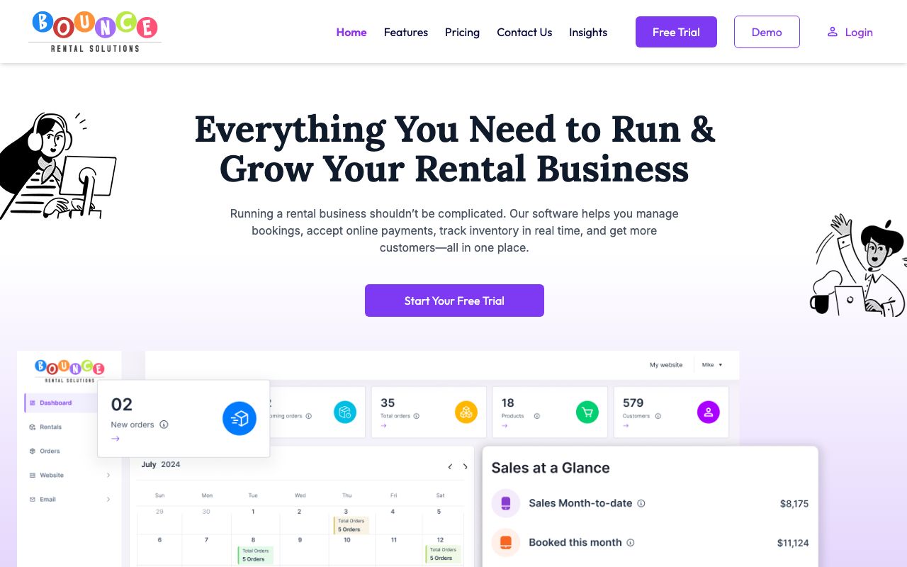 Bounce Rental Solutions 2026 Pricing, Features ... — zrzut ekranu interfejsu