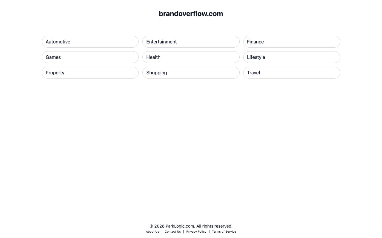 Brand Overflow — zrzut ekranu interfejsu
