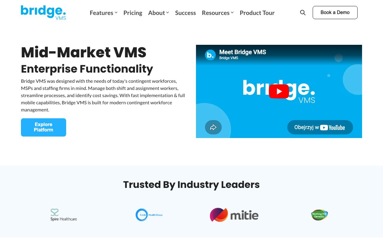 Bridge VMS — zrzut ekranu interfejsu