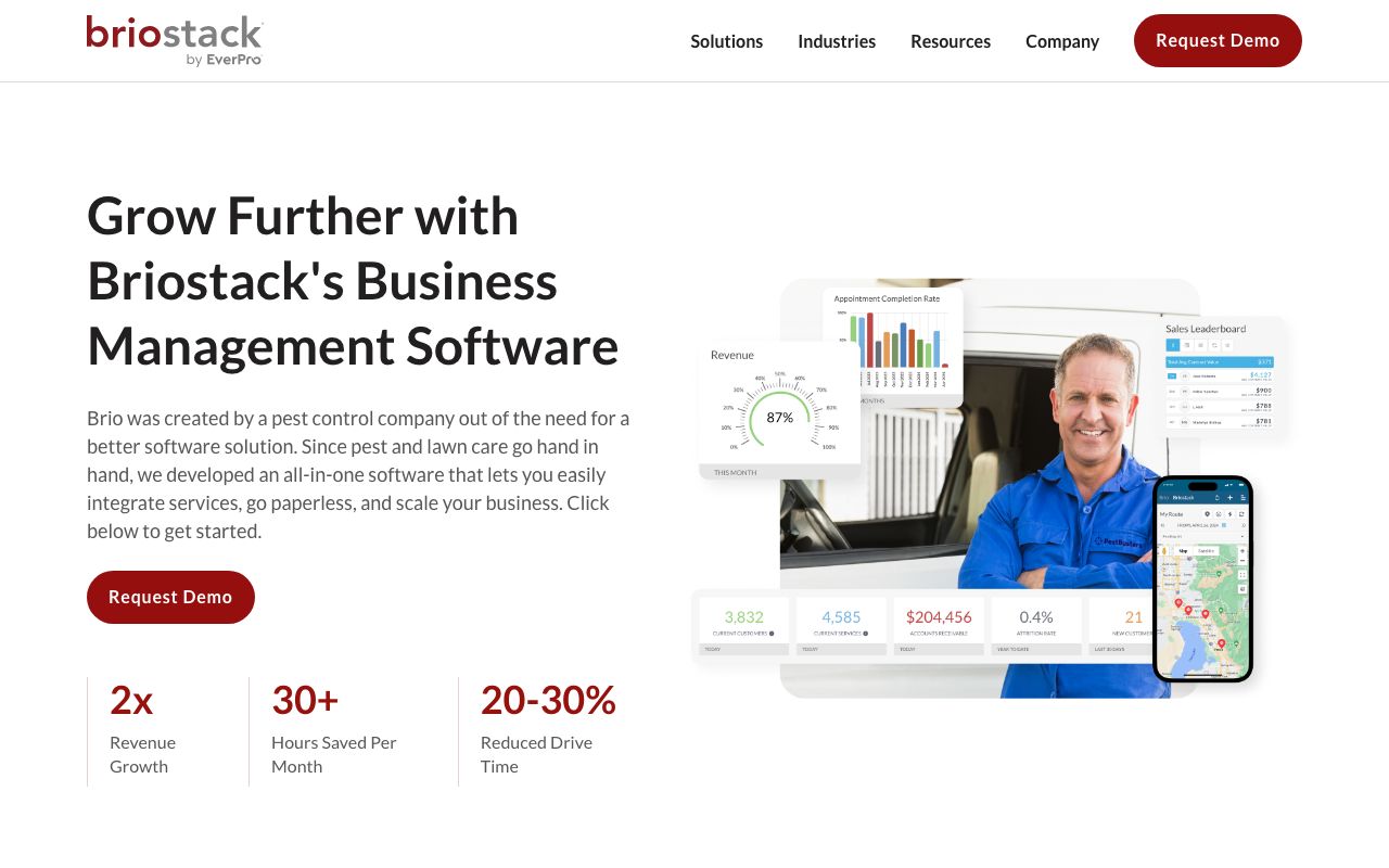 Briostack — zrzut ekranu interfejsu