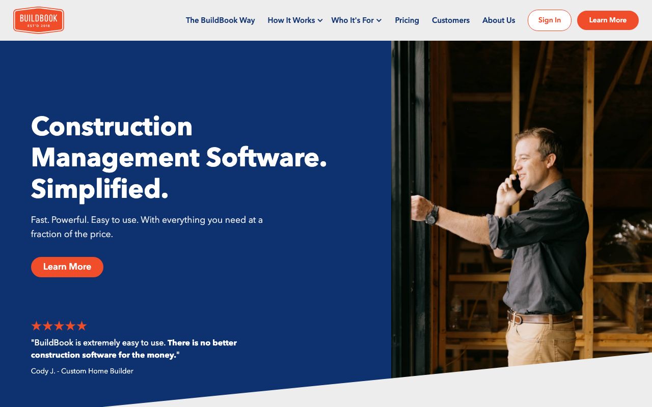 BuildBook — zrzut ekranu interfejsu