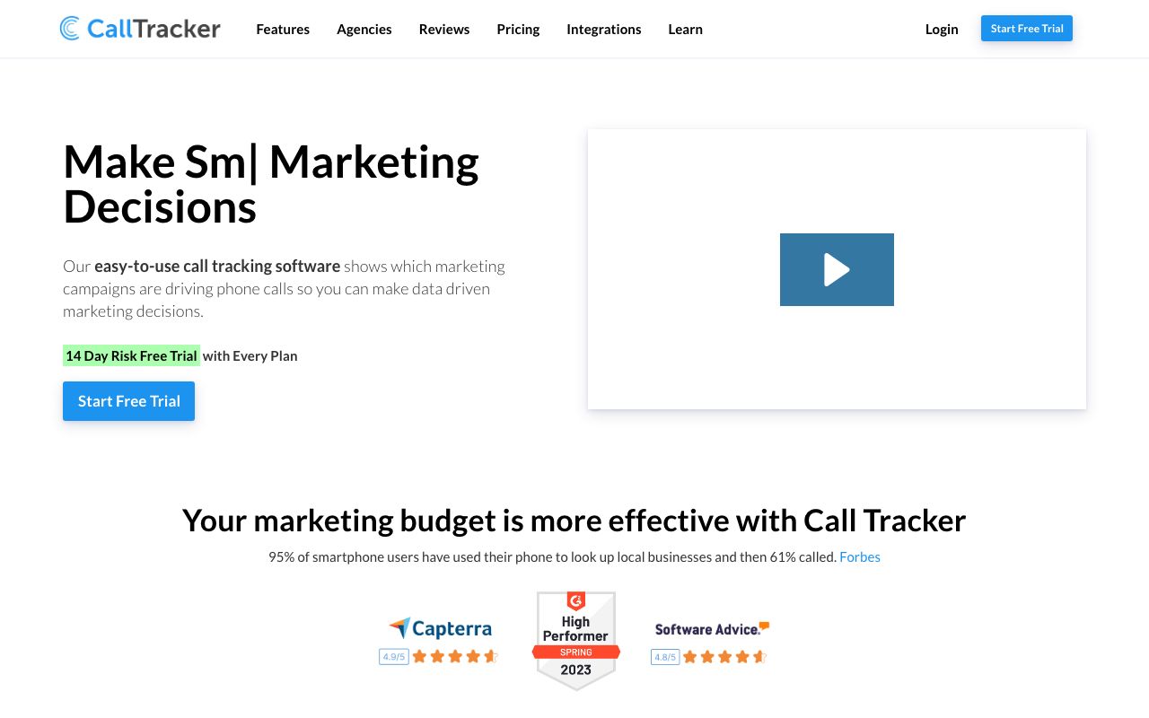 Call Tracker io — zrzut ekranu interfejsu