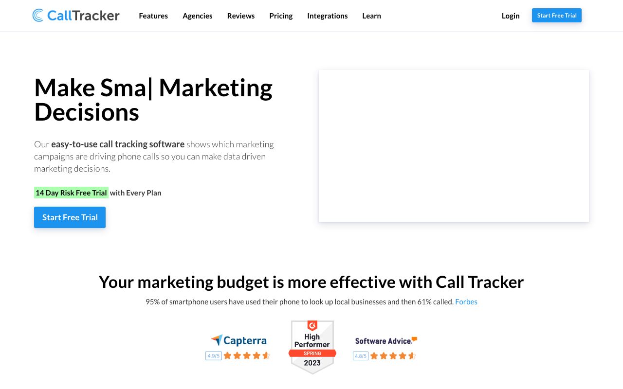 Call Tracker io — zrzut ekranu interfejsu