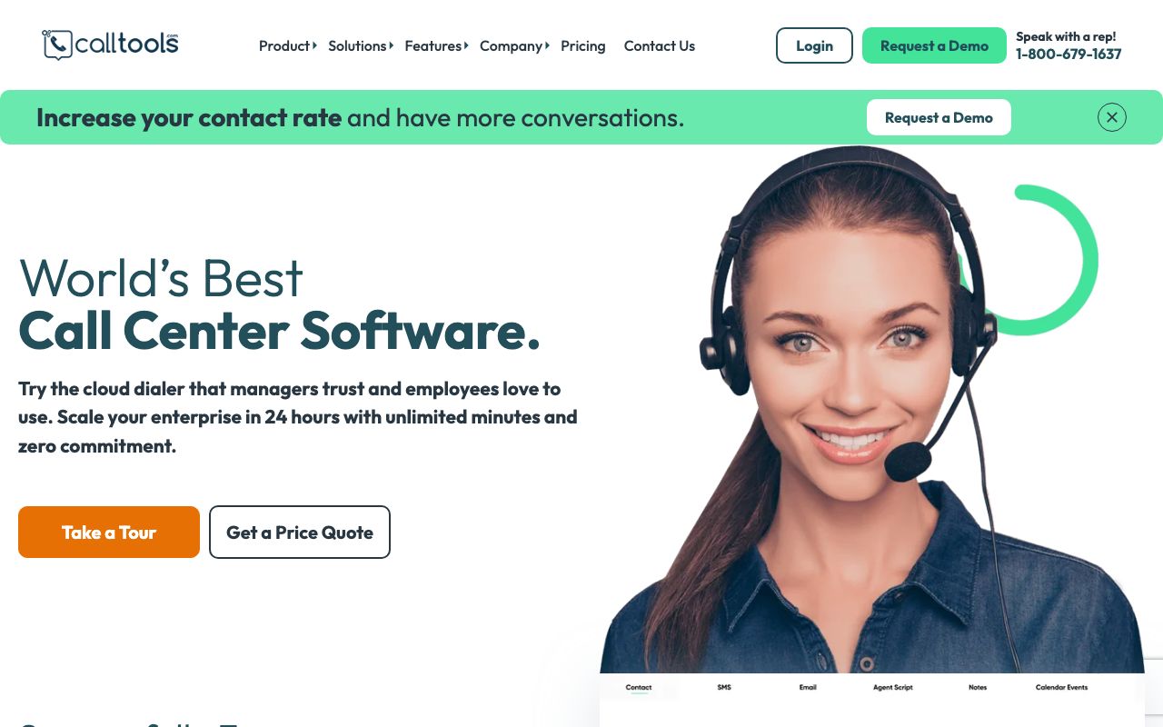 CallTools — zrzut ekranu interfejsu