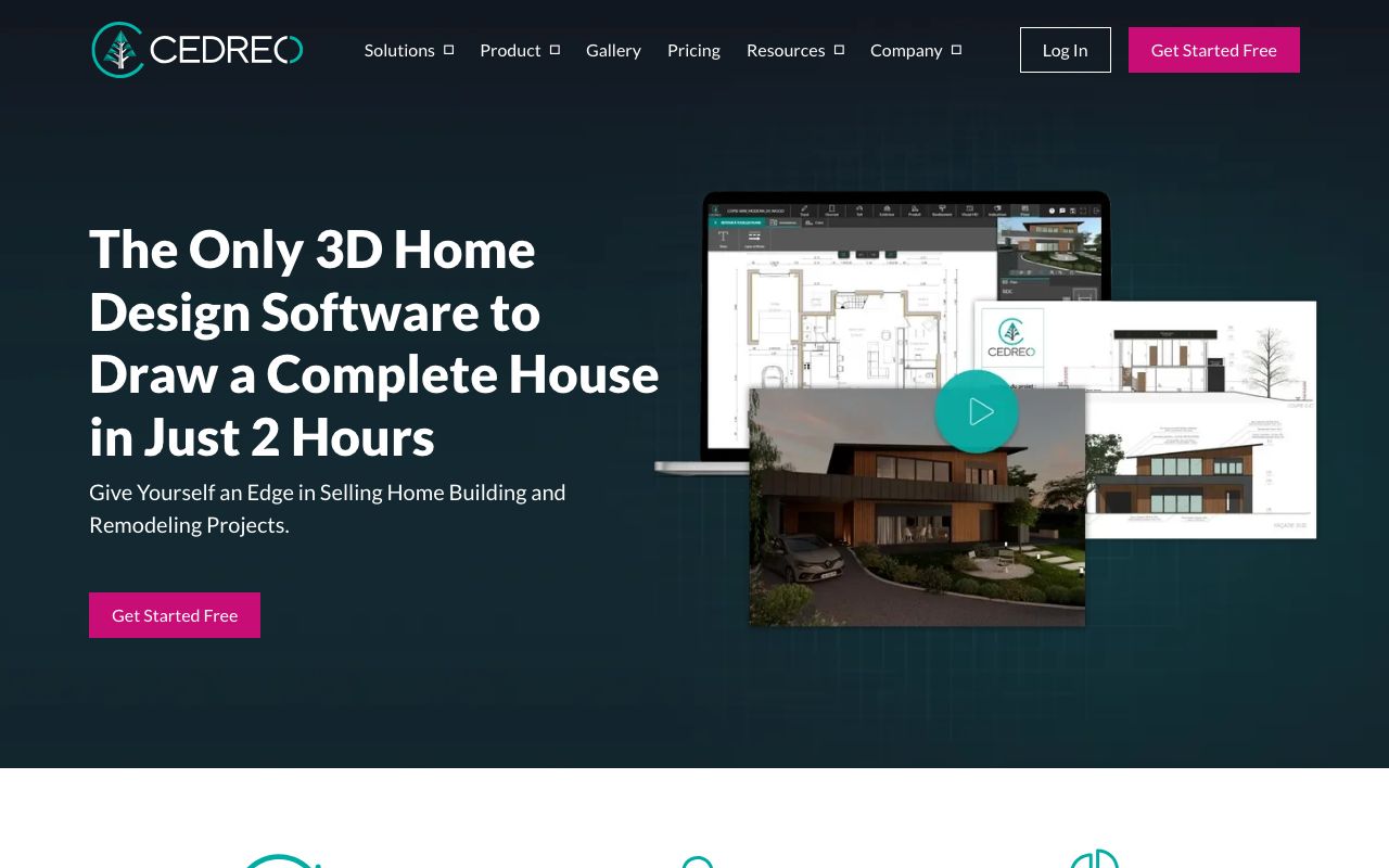 Cedreo — zrzut ekranu interfejsu