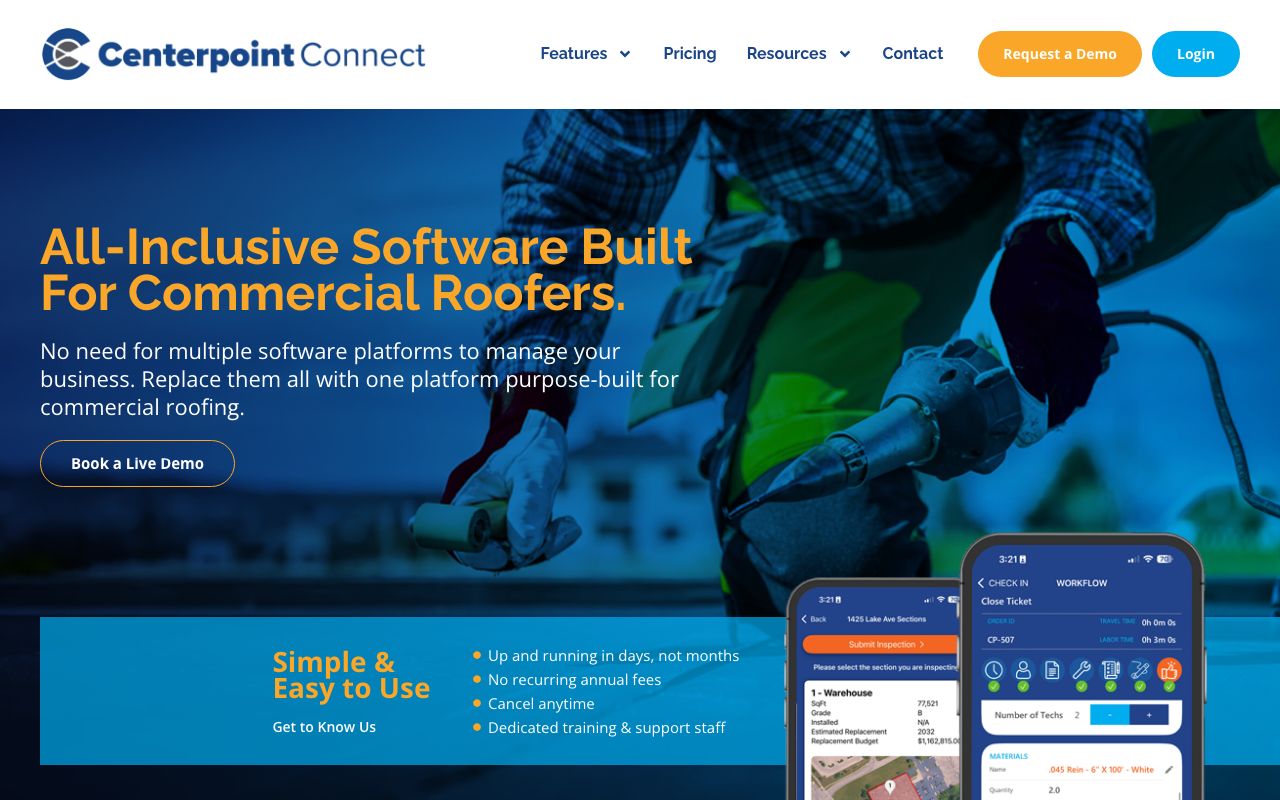 Centerpoint Connect — zrzut ekranu interfejsu