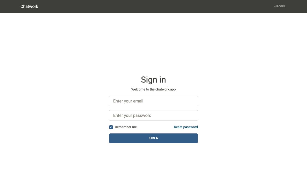 Chatwork — zrzut ekranu interfejsu
