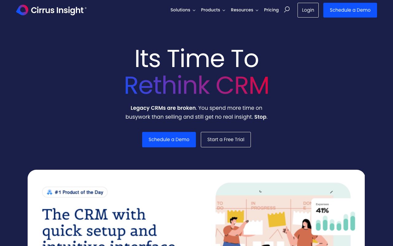 Cirrus Insight Reviews, Pros and Cons — zrzut ekranu interfejsu