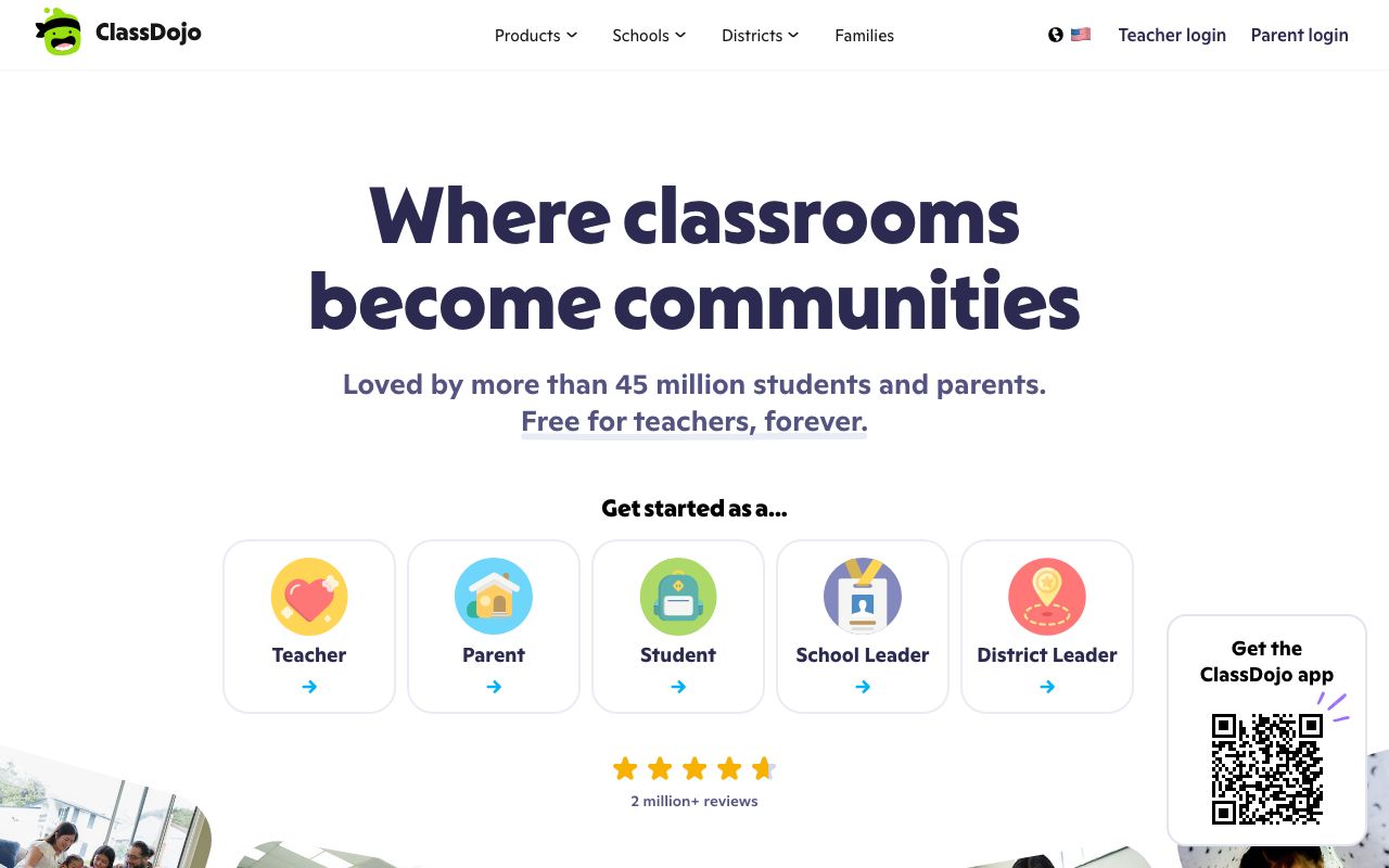 ClassDojo — zrzut ekranu interfejsu