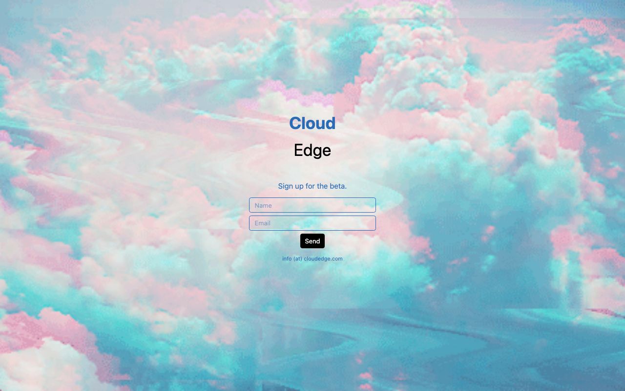 Cloud Edge — zrzut ekranu interfejsu