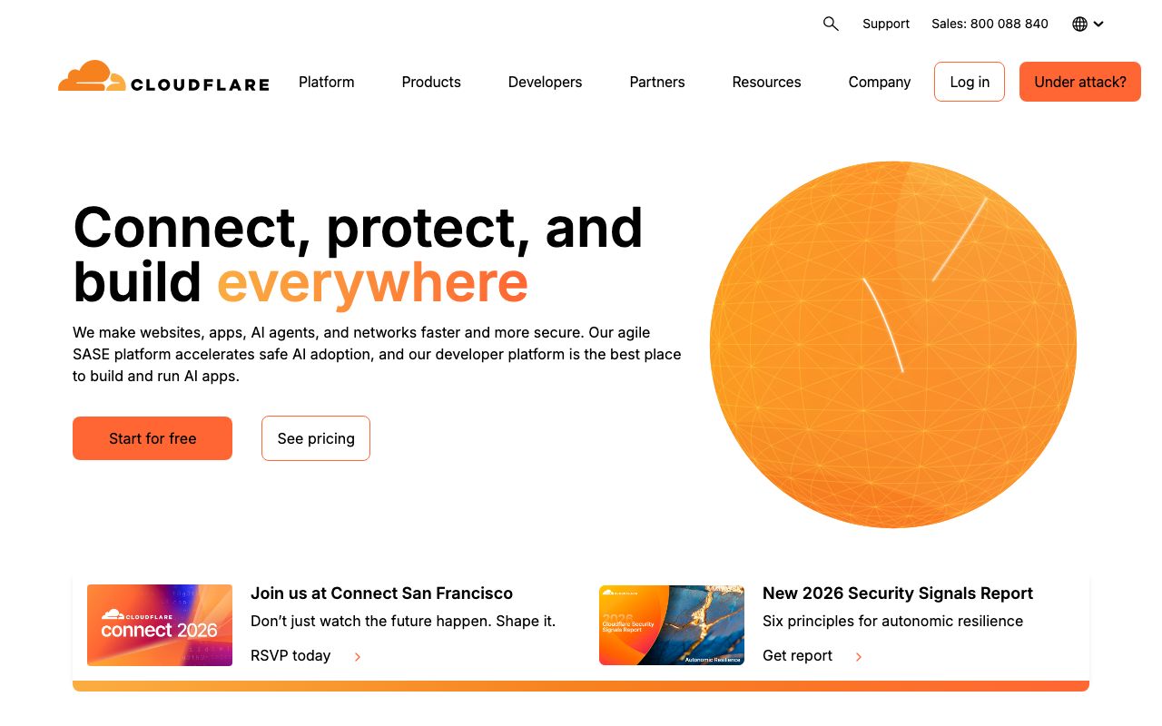 Cloudflare Reviews, Pros and Cons — zrzut ekranu interfejsu