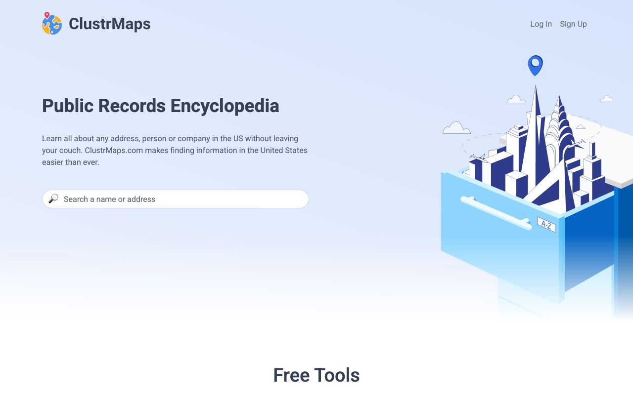 ClustrMaps — zrzut ekranu interfejsu