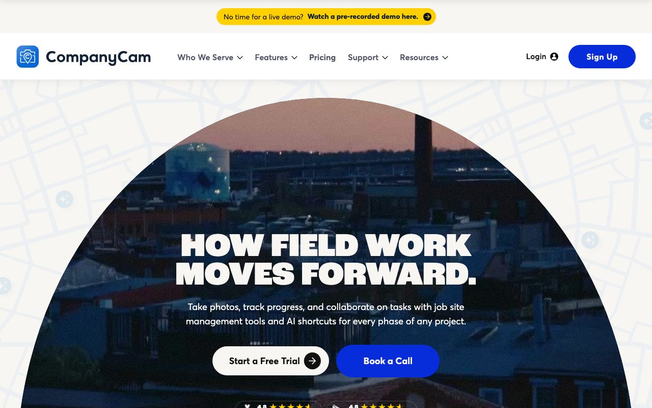 CompanyCam — zrzut ekranu interfejsu