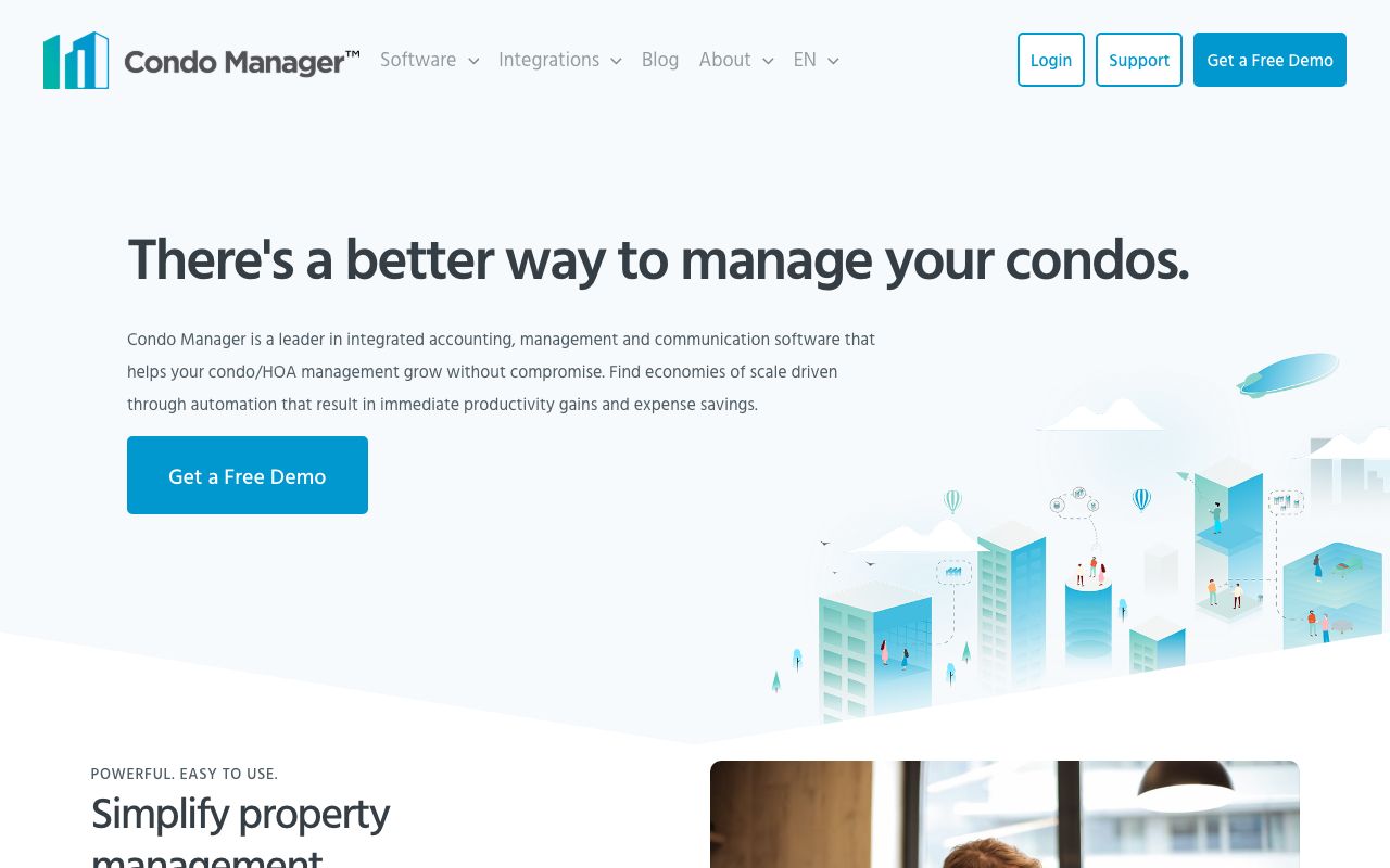 Condo Manager — zrzut ekranu interfejsu