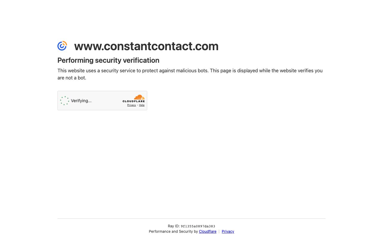 Constant Contact — zrzut ekranu interfejsu
