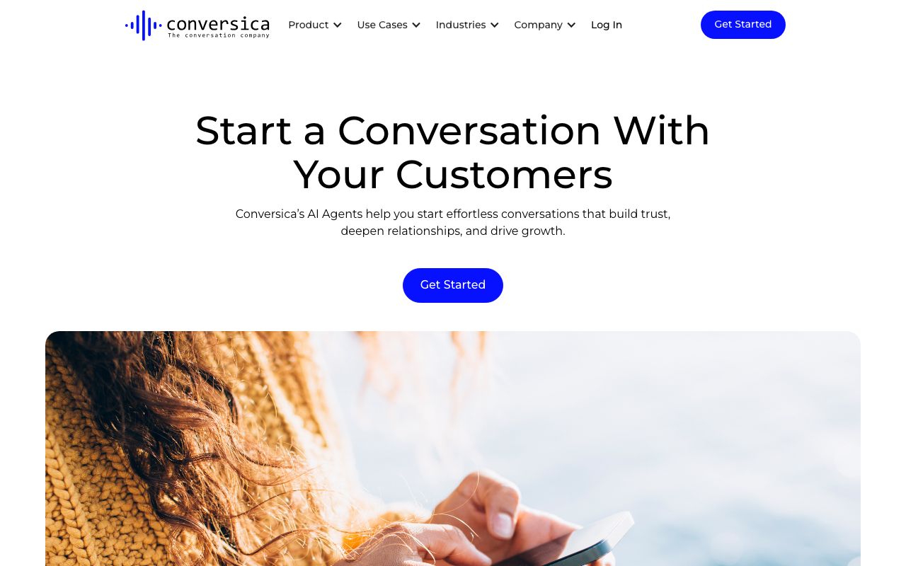 Conversica — zrzut ekranu interfejsu