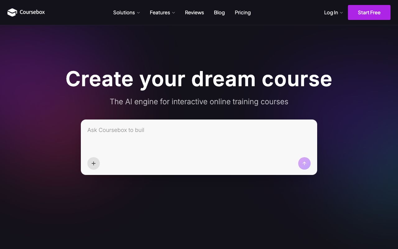 Coursebox — zrzut ekranu interfejsu