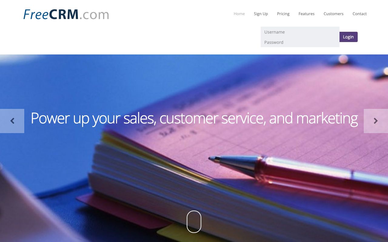 CRM Pro — zrzut ekranu interfejsu