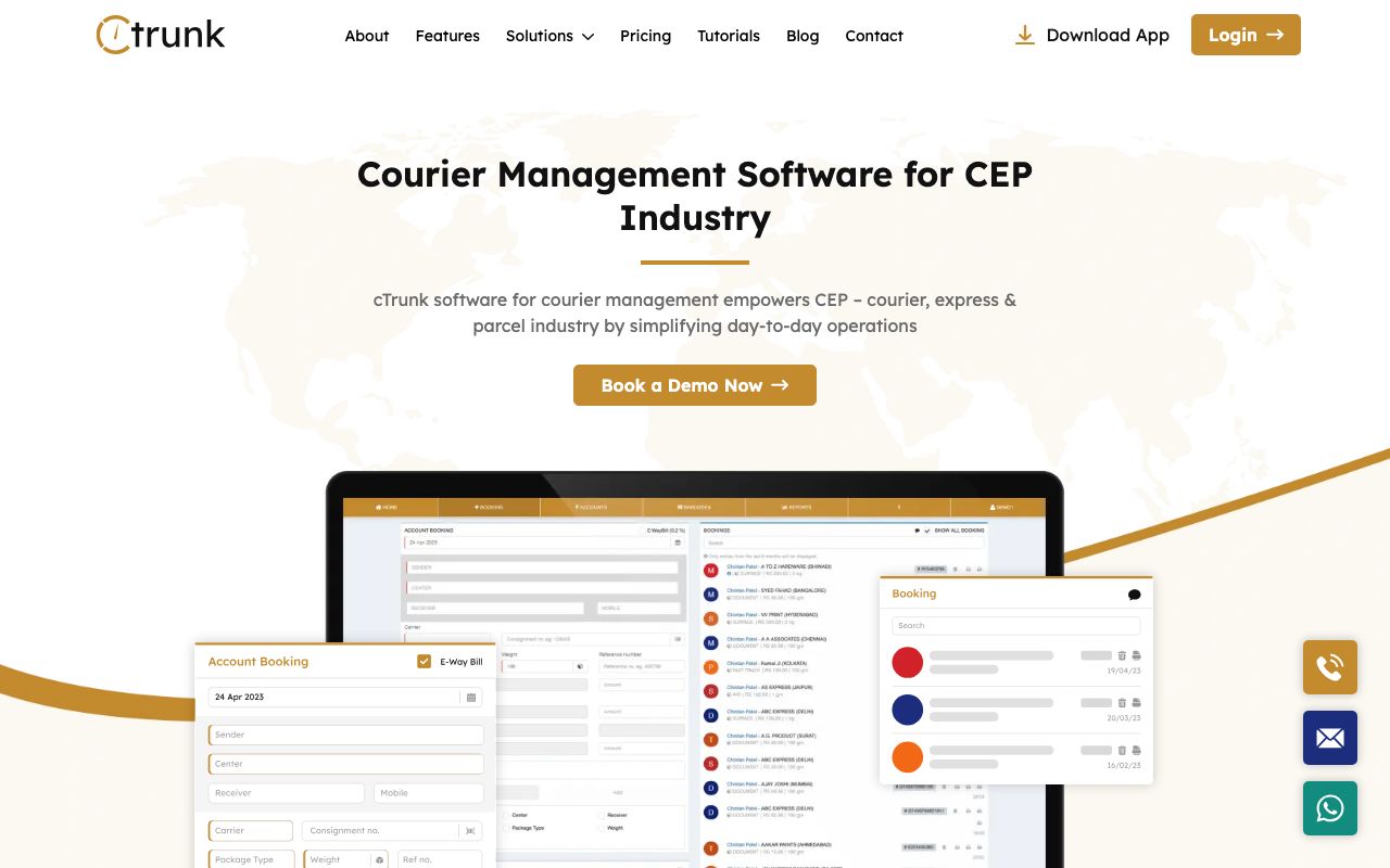 cTrunk — zrzut ekranu interfejsu