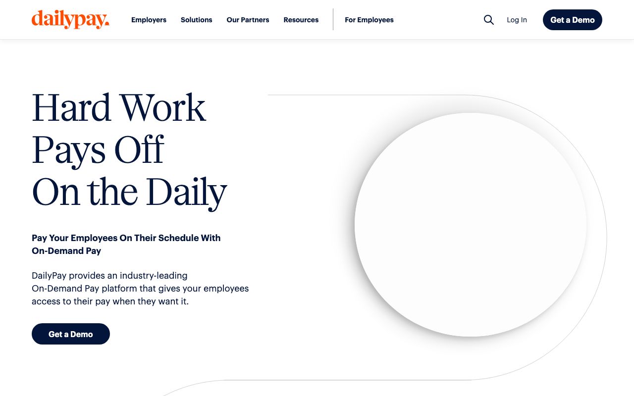 DailyPay — zrzut ekranu interfejsu