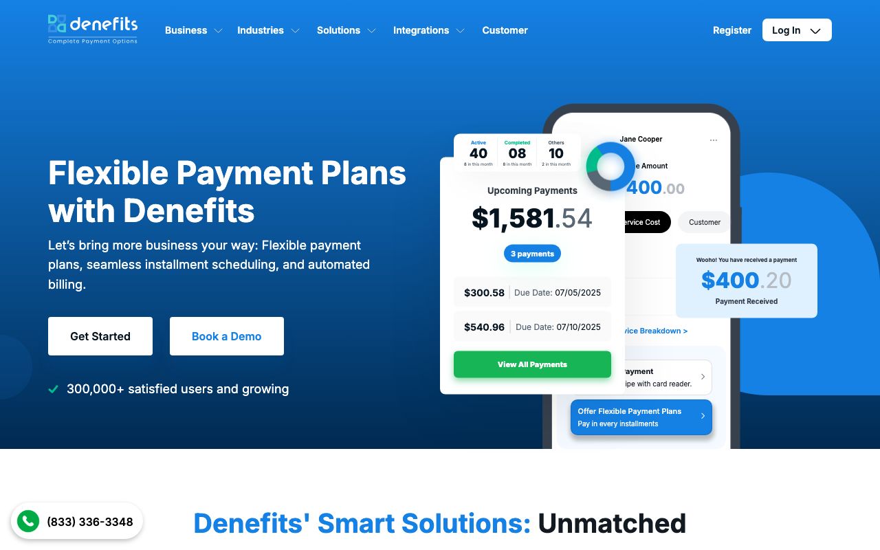 Denefits — zrzut ekranu interfejsu