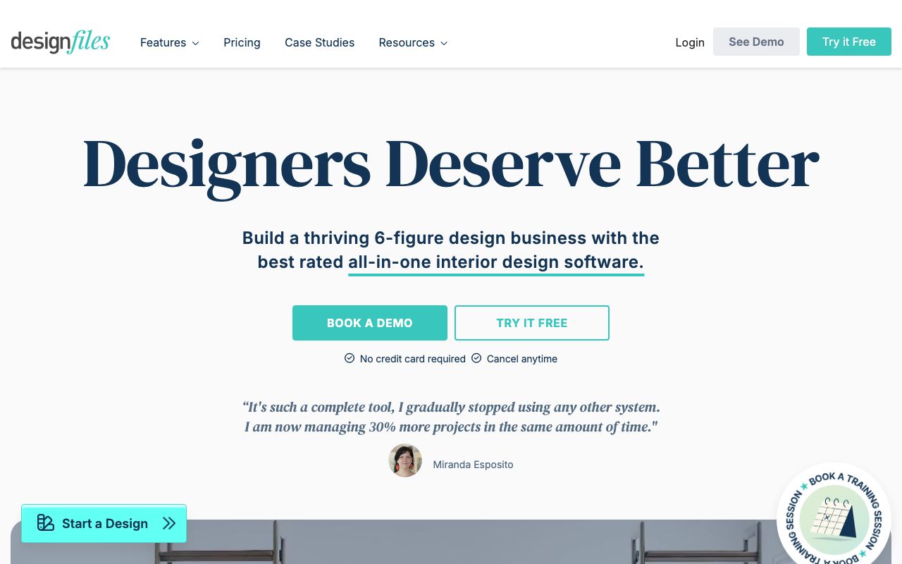 DesignFiles — zrzut ekranu interfejsu