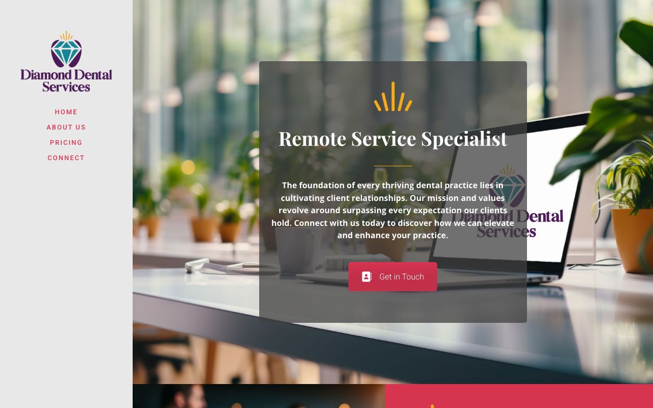 Diamond Dental — zrzut ekranu interfejsu