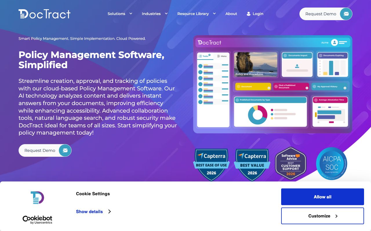 DocTract — zrzut ekranu interfejsu