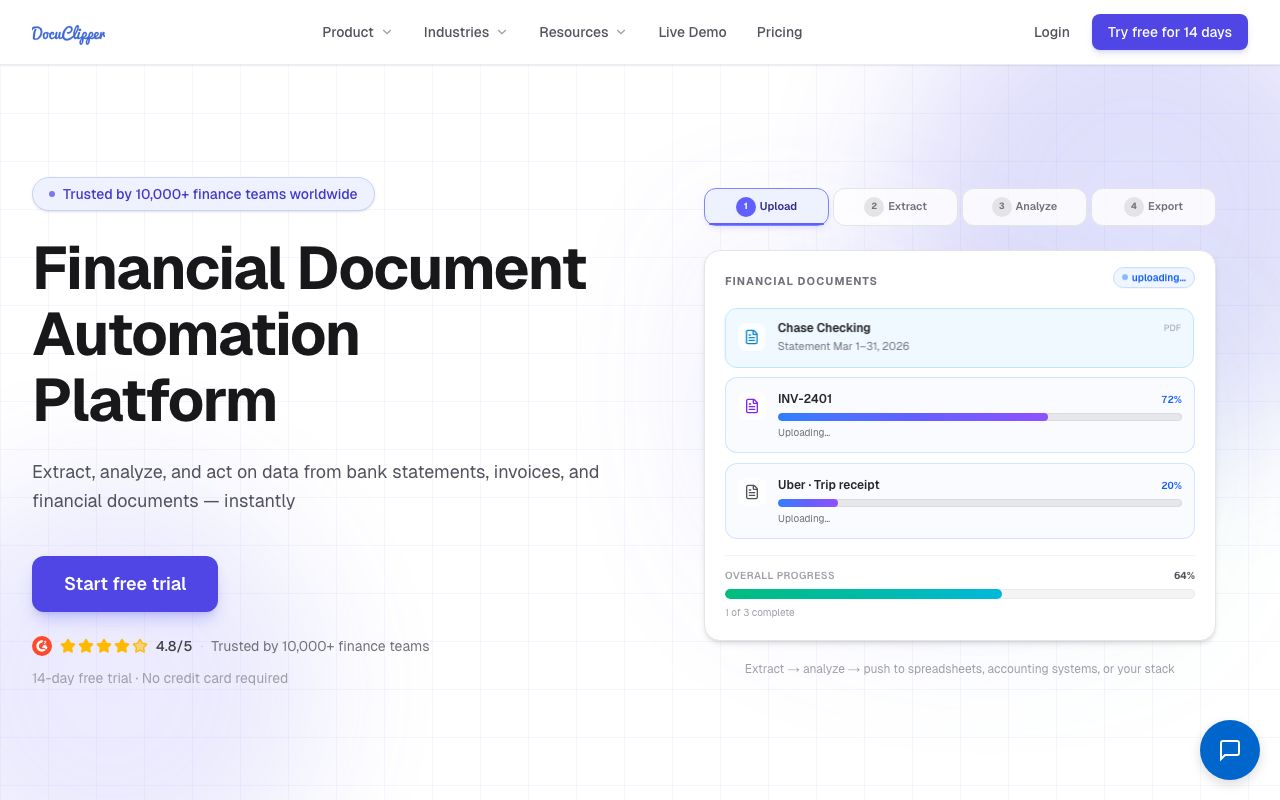 DocuClipper — zrzut ekranu interfejsu
