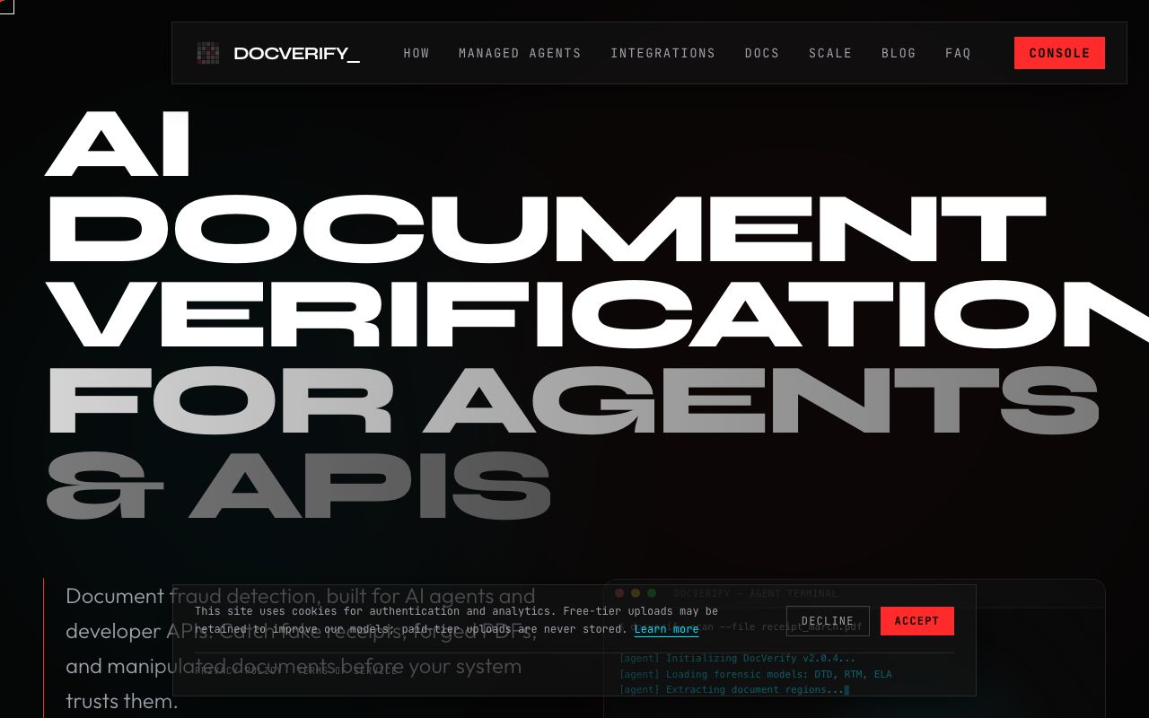 DocVerify — zrzut ekranu interfejsu