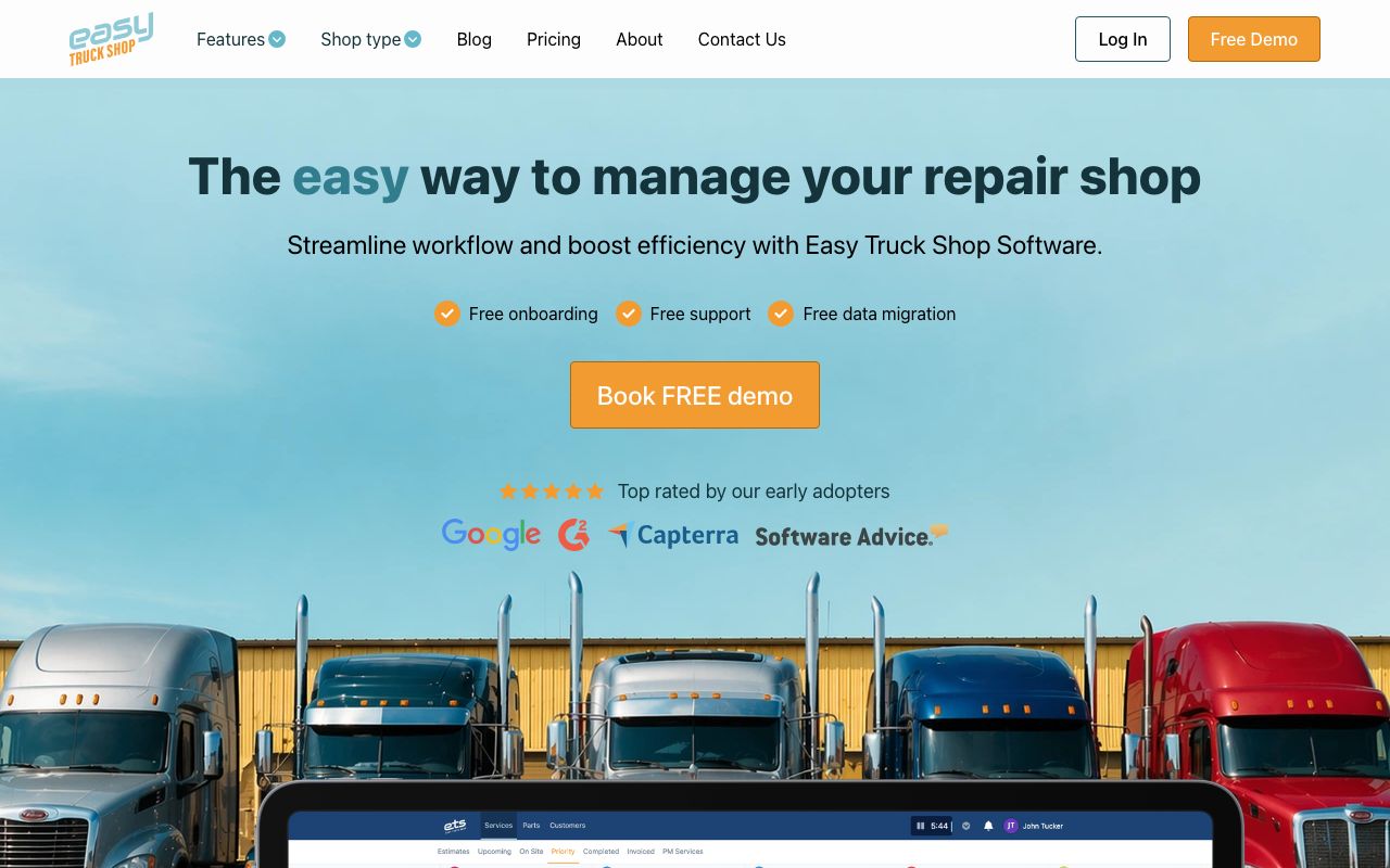 Easy Truck Shop — zrzut ekranu interfejsu