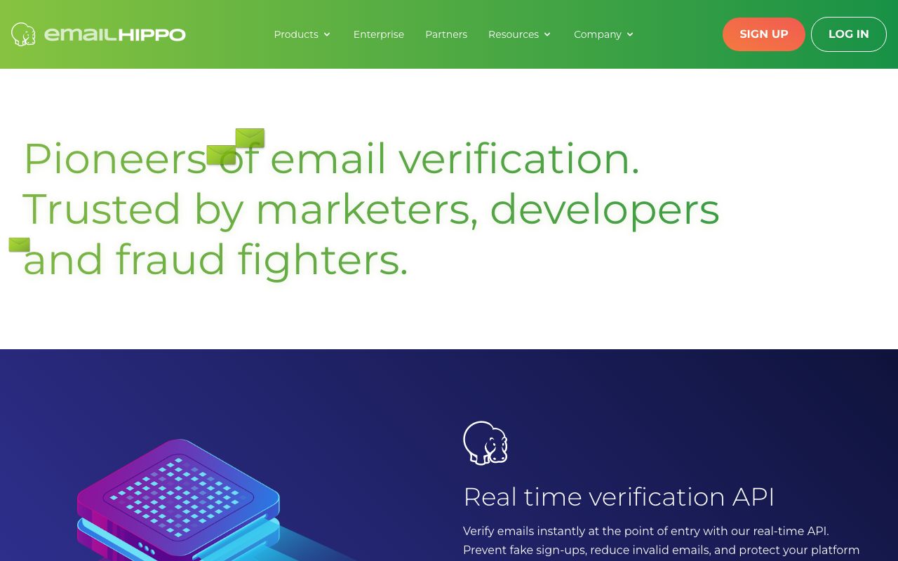 Email Hippo — zrzut ekranu interfejsu
