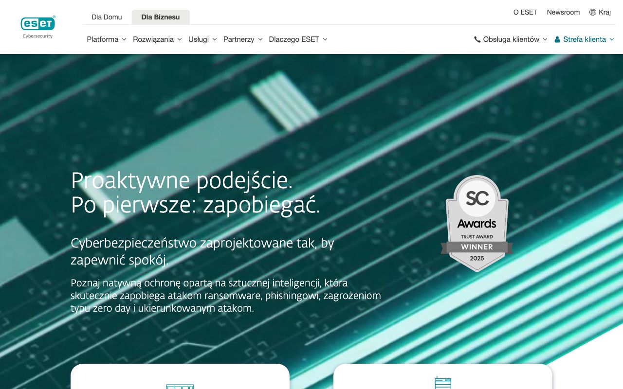 ESET PROTECT — zrzut ekranu interfejsu