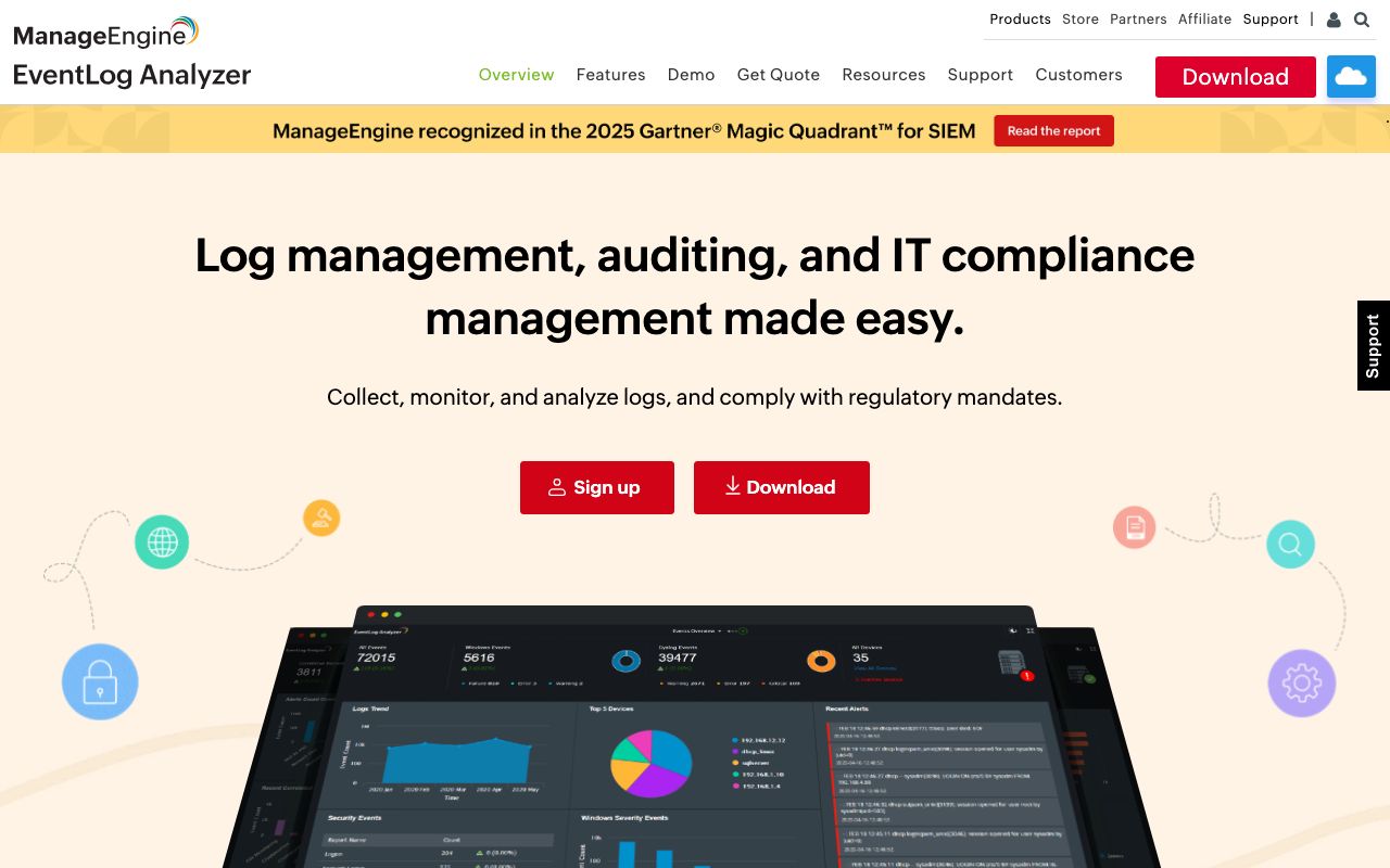 ManageEngine EventLog Analyzer 2026 Pricing ... — zrzut ekranu interfejsu