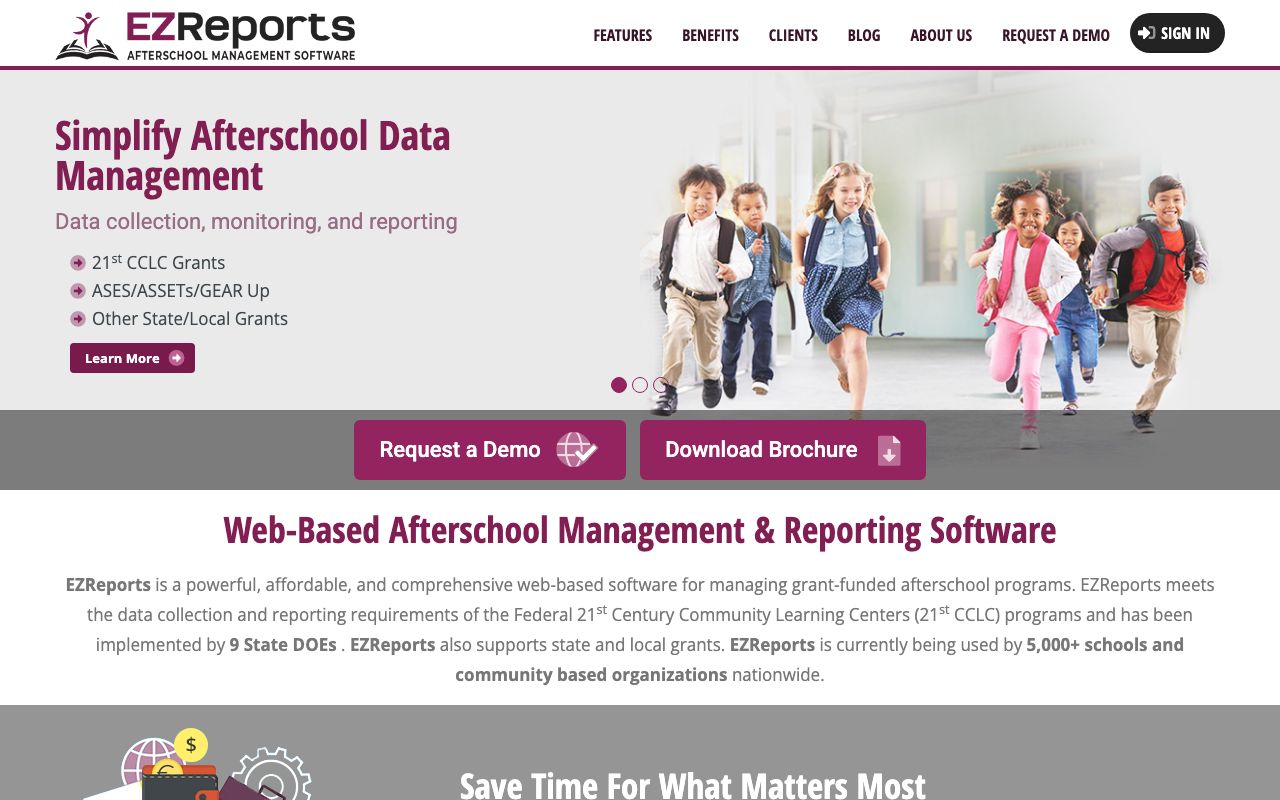 EZReports — zrzut ekranu interfejsu