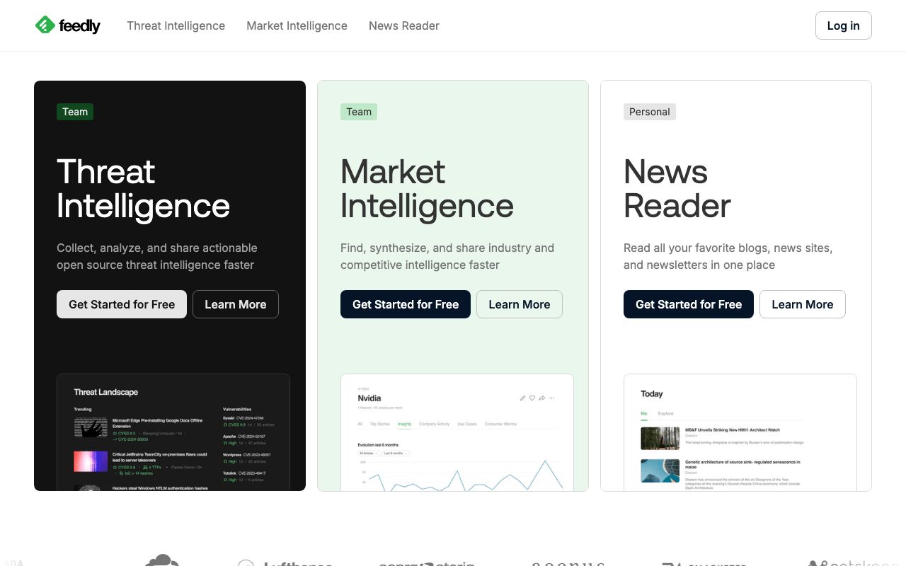 Feedly. Verified Reviews, Pros & Cons — zrzut ekranu interfejsu